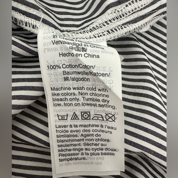 J. Crew Women’s Striped Funnelneck Long Sleeve Blouse - Picture 9 of 10